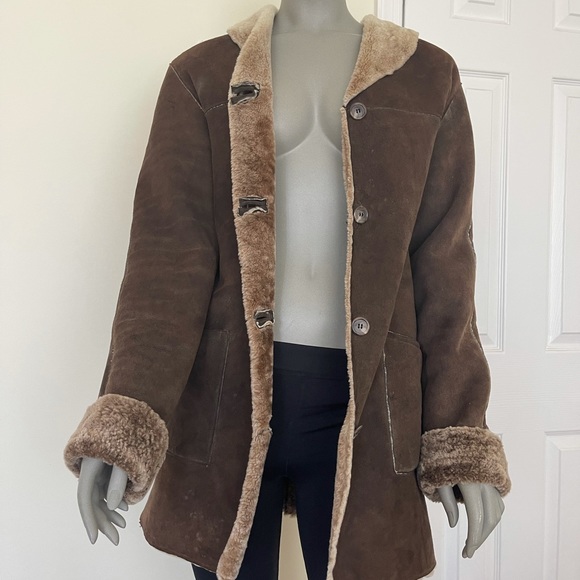 Owen Barry Genuine Shearling Coat Size Small - Picture 6 of 9